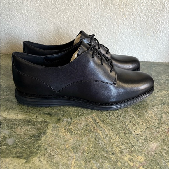 Cole Haan Original Grand Shoe Plain Leather Oxford Women Size 8.5 B W26711 Black - Picture 1 of 5